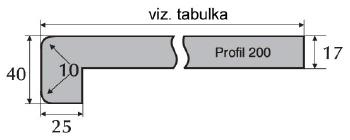 Vnitřní parapety s nosem